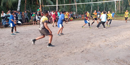Pertandingan Bola Voli Hadirkan Kemeriahan di Lokasi TMMD