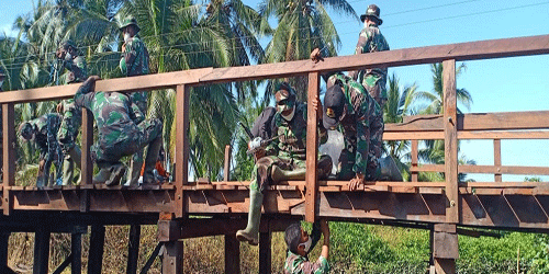 Satgas TMMD Kejar Target Sasaran Fisik Pembangunan Jembatan