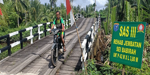 Warga Sudah Bisa Nikmati jembatan yang Dibangun TMMD