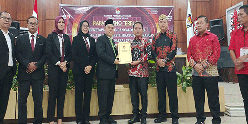 KPU Kapuas Tetapkan Wiyatno-Dodo Sebagai Bupati dan Wakil Bupati Terpilih