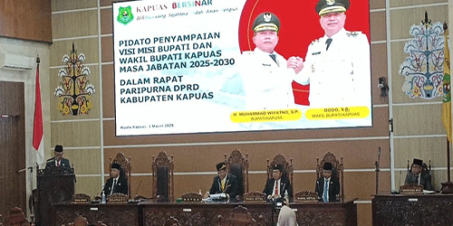 DPRD Kapuas Gelar Paripurna Pidato Penyampaian Visi Misi Bupati dan Wakil Bupati