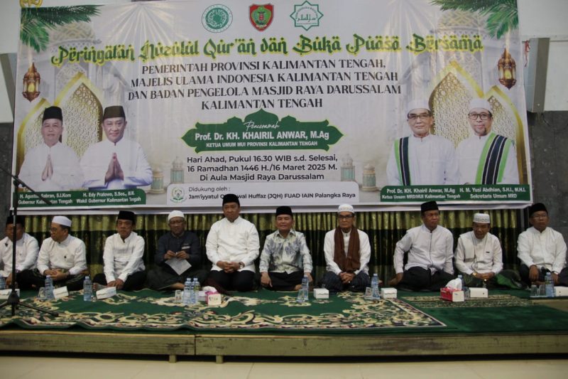 Gubernur dan Wakil Gubernur Kalteng Hadiri Peringatan Nuzulul Qur’an 1446 H