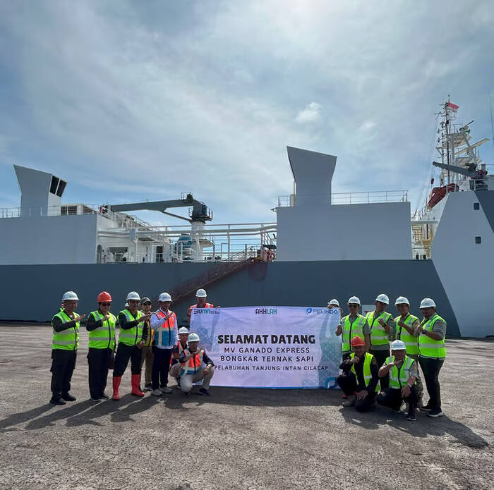 Pelindo Multi Terminal Tanjung Intan Layani Bongkar Muat 1.213 Ekor Sapi Perah Impor