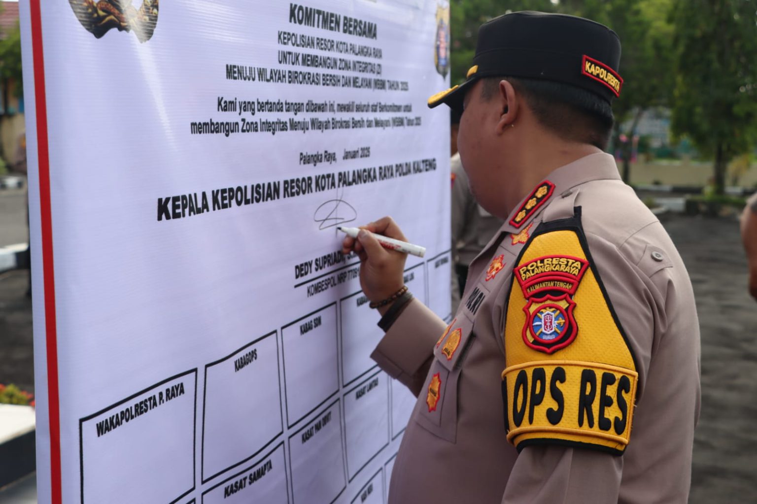 Polresta Palangka Raya Teguhkan Komitmen Wujudkan Zona Integritas