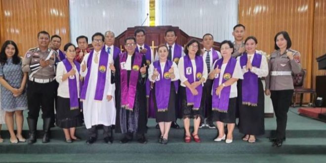 Satlantas Palangka Raya Gelar Program “Minggu Kasih” di Gereja Bukit Raya