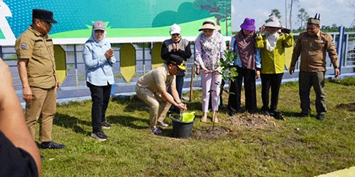 Dukung Pelestarian Lingkungan, Gubernur Agustiar Tanam Pohon di Danau Asam