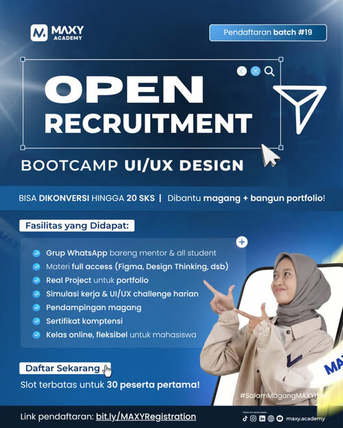 MAXY Academy Resmi Buka Bootcamp UI/UX Design Batch 19, Siap Cetak Talenta Digital Siap Magang