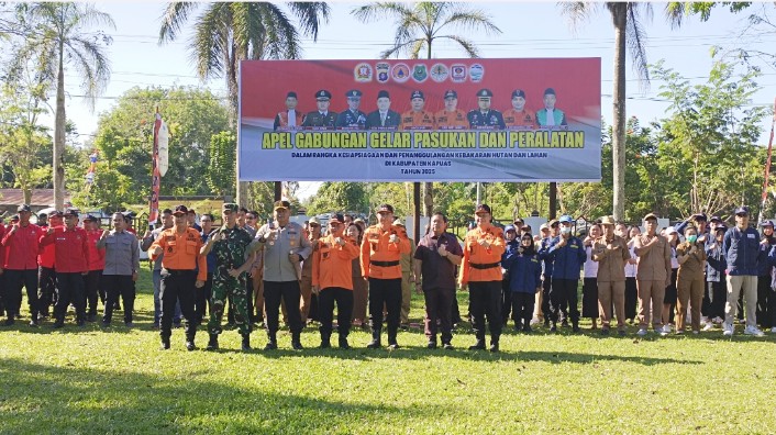 Pemkab Kapuas Gelar Apel Kesiapsiagaan Penanggulangan Karhutla