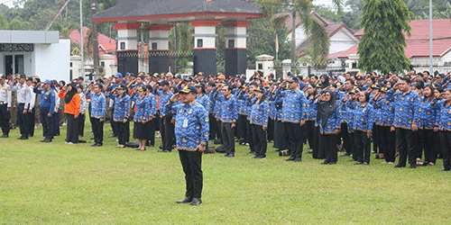 Pemkab Barito Timur Gelar Apel Hari Kesadaran Nasional dan  HUT ke-78 Koperasi