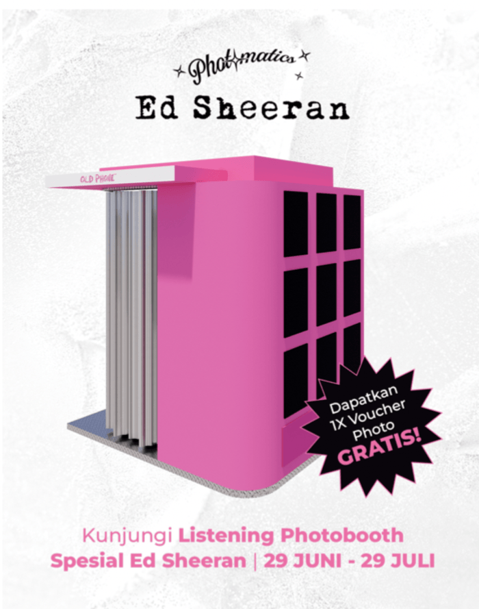 Photomatics Sambut Album Ed Sheeran dengan Booth & Voucher Gratis