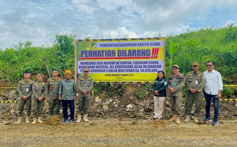 Dinas PUPR Bersihkan Eks TPS Jalan Pendreh-Lingkar Kota dan Pasang Baliho Larangan