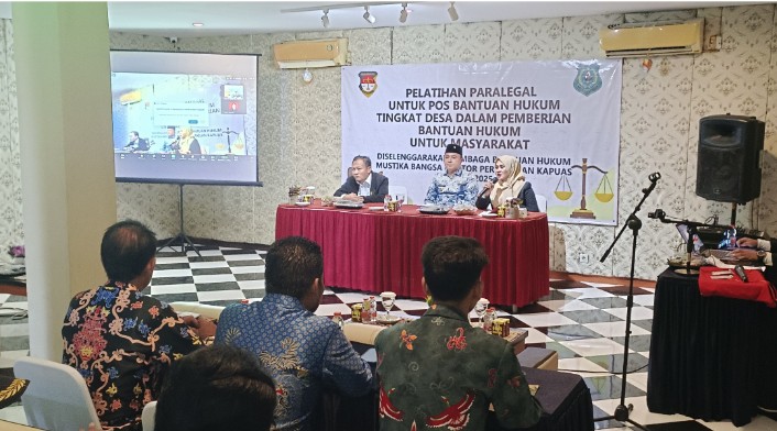 Wabup Kapuas Buka Pelatihan Paralegal untuk Perangkat Desa