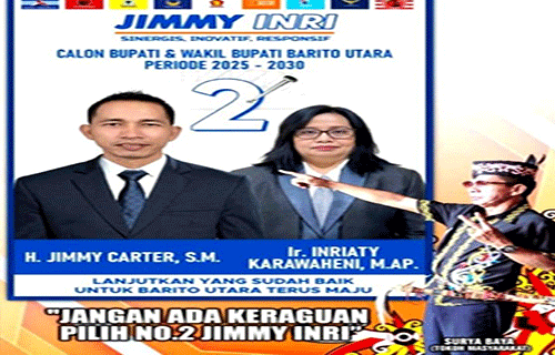 Tokoh Dayak Surya Baya: Jangan Ada Keraguan, Pilih Nomor 2 Jimmy-Inri