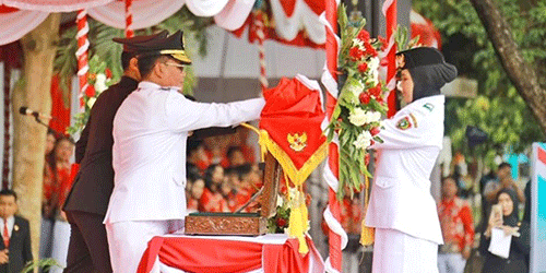 Gubernur Agustiar Sabran Inspektur Upacara HUT ke-80 Kemerdekaan RI Kalteng