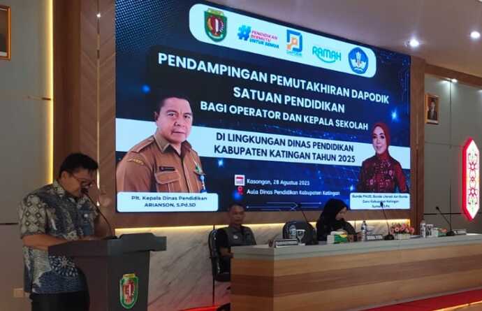 Katingan Dorong Pemutakhiran Dapodik, Data Akurat Jadi Fondasi Pendidikan Berkualitas