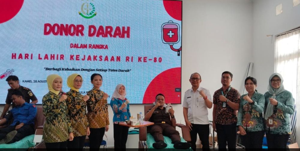 Peringati Hari Lahir Kejaksaan, RSUD Mas Amsyar dan PMI Galang Donor Darah