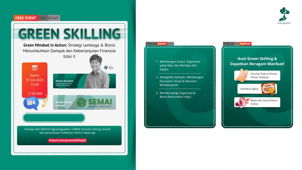 Green Skilling #22 Tawarkan Perspektif Baru Membangun Keberlanjutan dari Komunitas