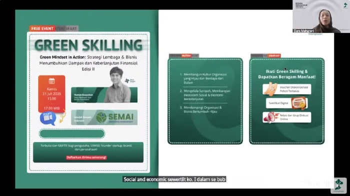 Webinar Green Skilling #22 Sukses Dorong Kolaborasi Pendidikan dan Lingkungan