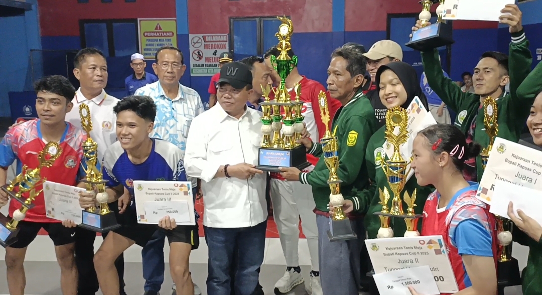 Bupati Wiyatno Tutup Kejuaraan Tenis Meja Bupati Cup II se-Kalteng dan Kalsel