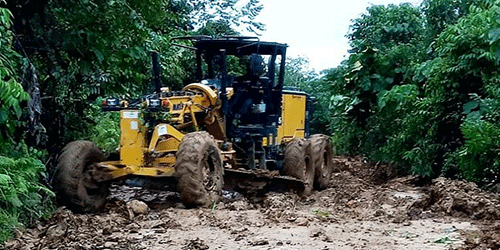 Jalan Poros Sei Liju–Benangin Mulai Diperbaiki,Dinas PUPR Imbau Kendaraan Lewat Jangan Melebihi Tonase