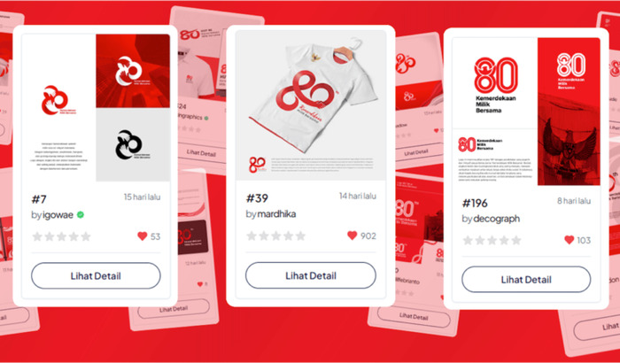 Sribu Umumkan Pemenang Sayembara Desain Logo HUT RI ke-80 Versi Publik