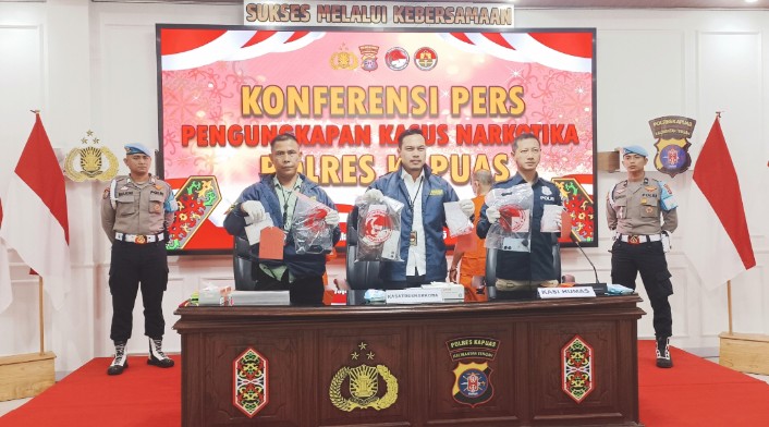 Polres Kapuas Tangkap Tiga Pelaku Narkoba, Amankan 80,9 Gram Sabu