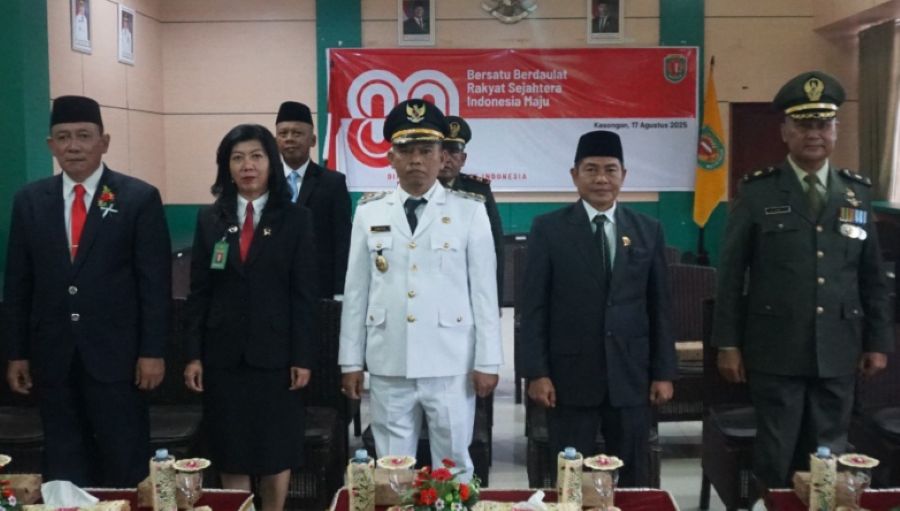 Wakil Bupati Katingan Ikuti Upacara Penurunan Bendera RI Secara Daring: Momentum Refleksi dan Persatuan