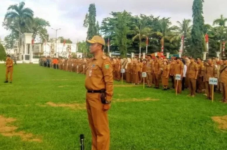 Apel Gabungan dan Doa Bersama Lintas Agama, Kepala BPKAD jadi Komandan Upacara