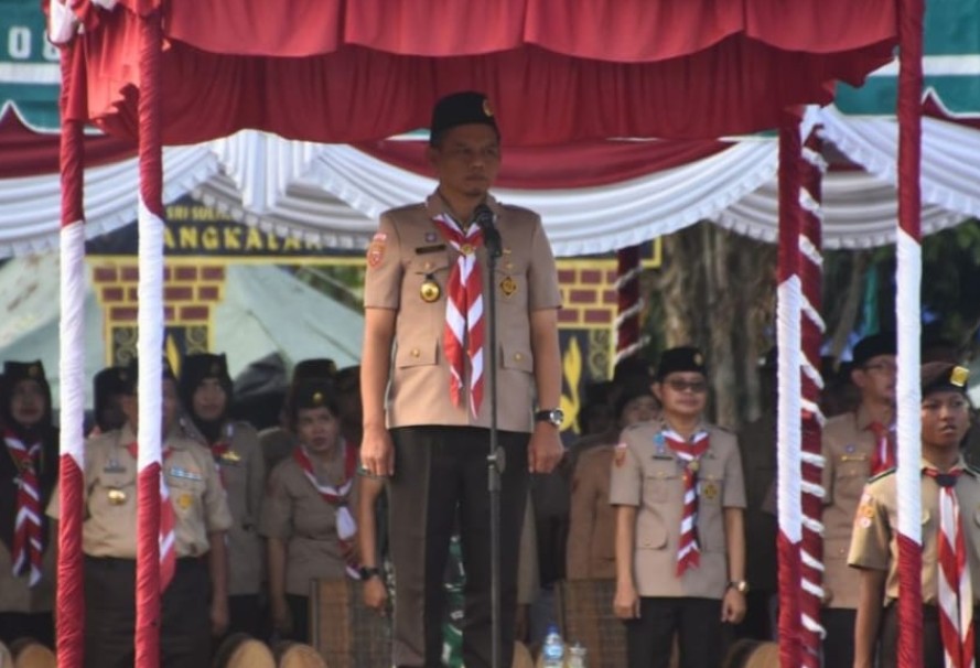 Firdaus Buka Kemah Besar Pramuka Katingan, Pramuka Adalah Wadah Pemimpin Masa Depan
