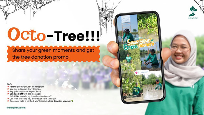 LindungiHutan Hadirkan Voucher Donasi Pohon Spesial Oktober Eksklusif “Octo-Tree”