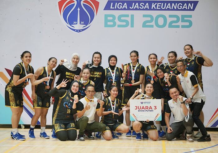 Membanggakan! Tim Bola Basket Putri BRI Raih Juara 3 di Liga Jasa Keuangan 2025