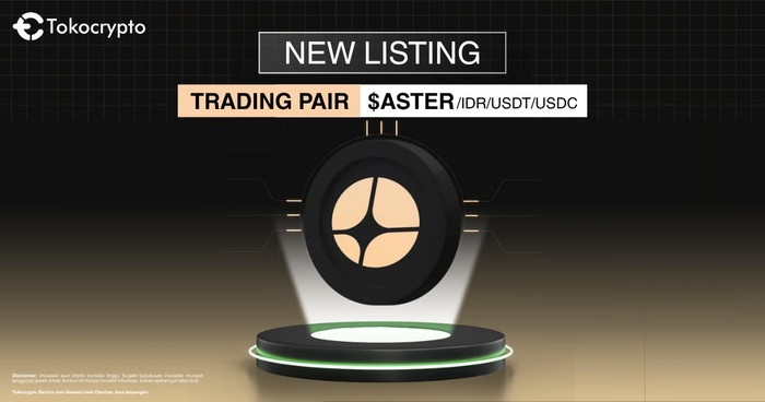 Tokocrypto Resmi Perdagangkan Token ASTER yang Naik Hampir 10.000%