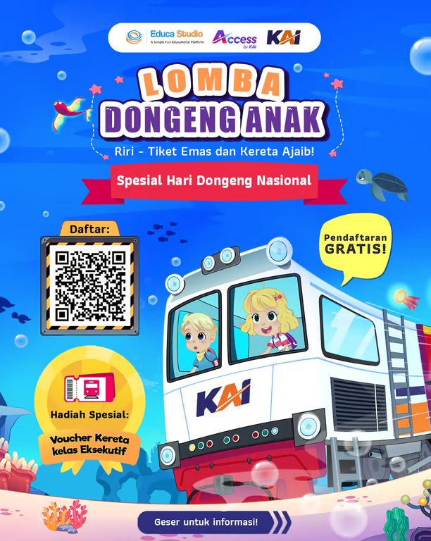KAI Daop 1 Jakarta Gelar Lomba Dongeng Anak, Spesial Hari Dongeng Nasional