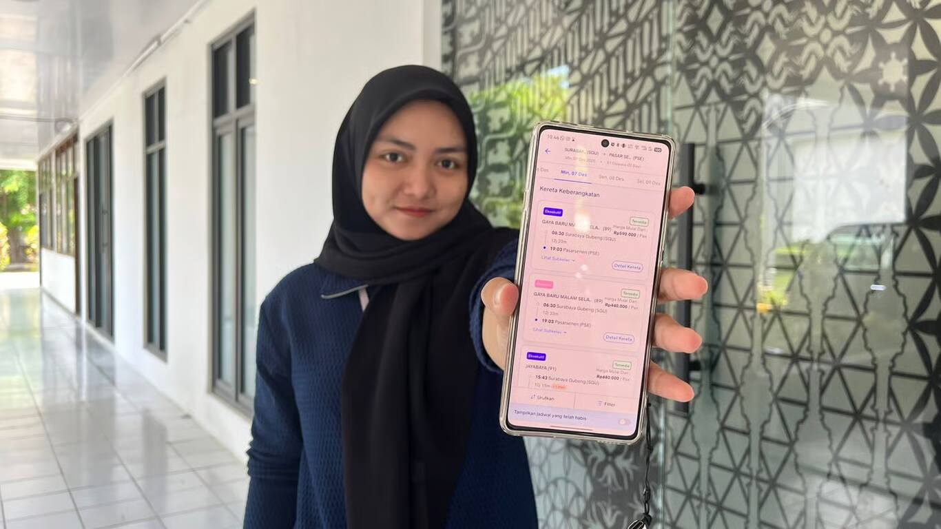 KAI Daop 8 Surabaya Buka Pemesanan Tiket Secara Bertahap untuk Perjalanan Mulai 1 Desember 2025