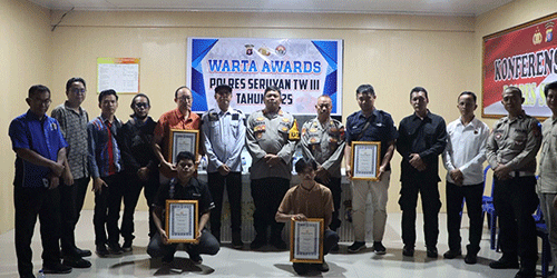 Polres Seruyan Apresiasi Jurnalis Lewat Warta Awards 2025, Tekankan Kolaborasi Informasi Publik