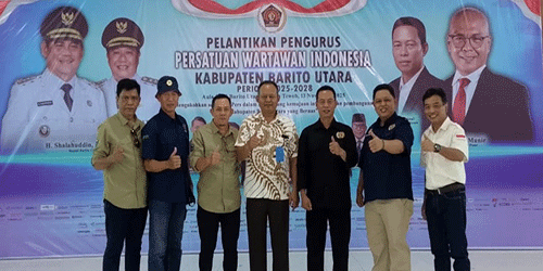 Plt Sekwan Barut Sampaikan Selamat dan Sukses atas Pelantikan Pengurus PWI Barito Utara Periode 2025-2028