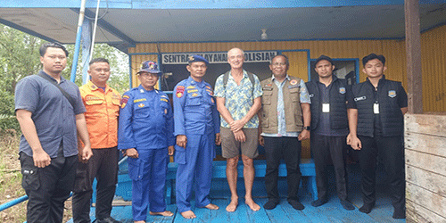 Kapal Wisata Sepasang Turis Belgia Bocor di Perairan Pulau Hanaut Kotim