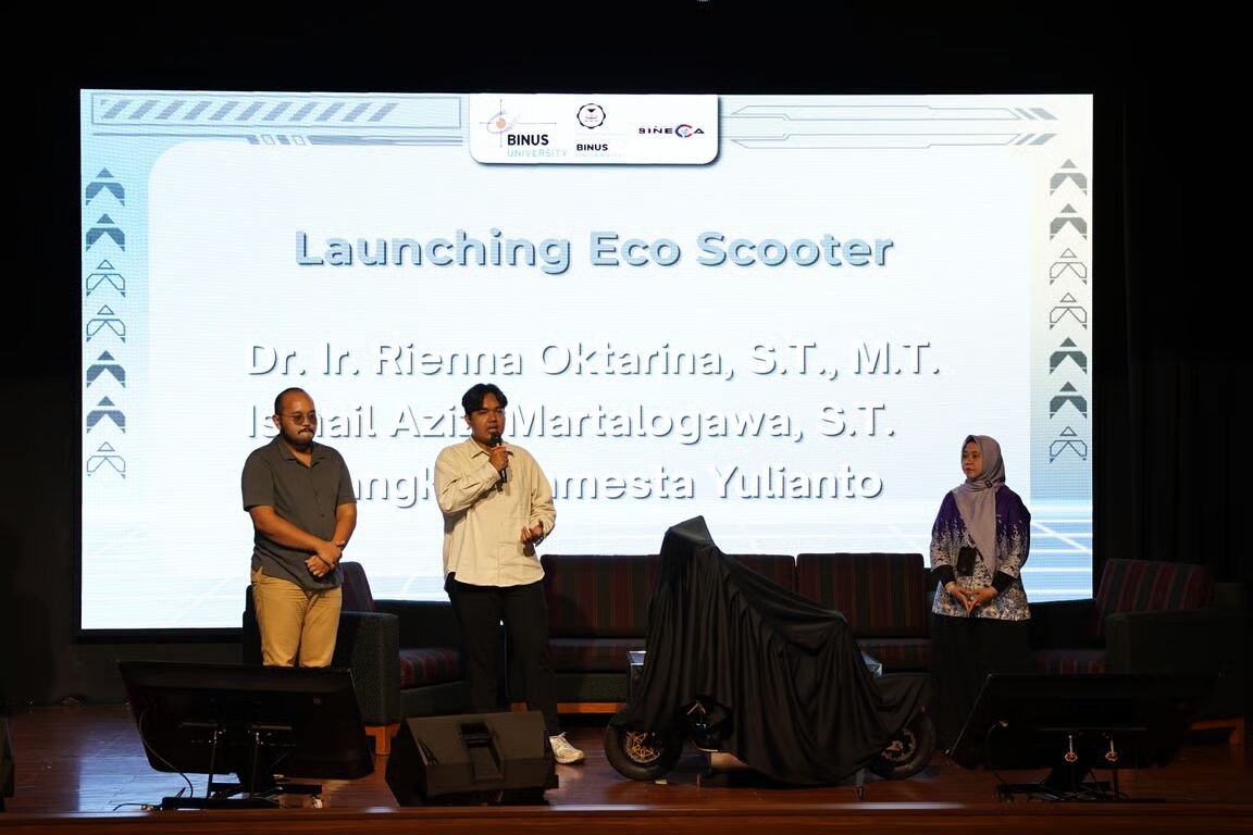 Inovasi Kendaraan Ramah Lingkungan SCOTERA Diperkenalkan oleh Mahasiswa Teknik Industri BINUS