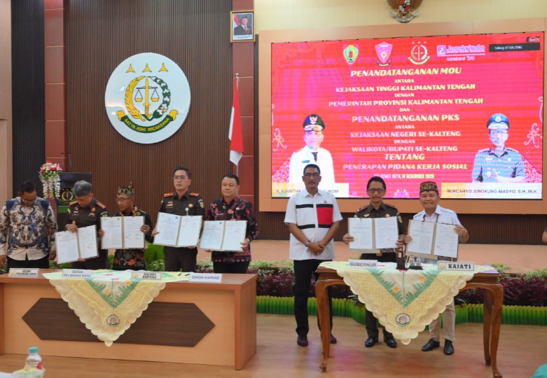 Kejati dan Pemerintah Daerah se-Kalteng Sepakati Penerapan Pidana Kerja Sosial Sesuai KUHP 2023