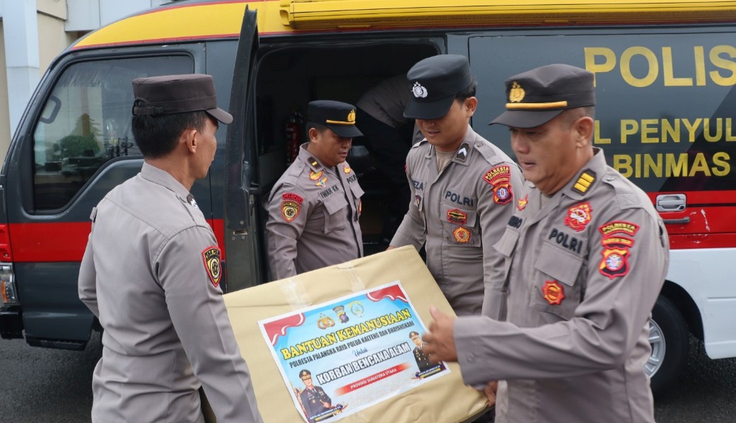 Peduli Sesama, Polresta Palangka Raya Galang Bantuan untuk Korban Bencana Alam di Sumatera