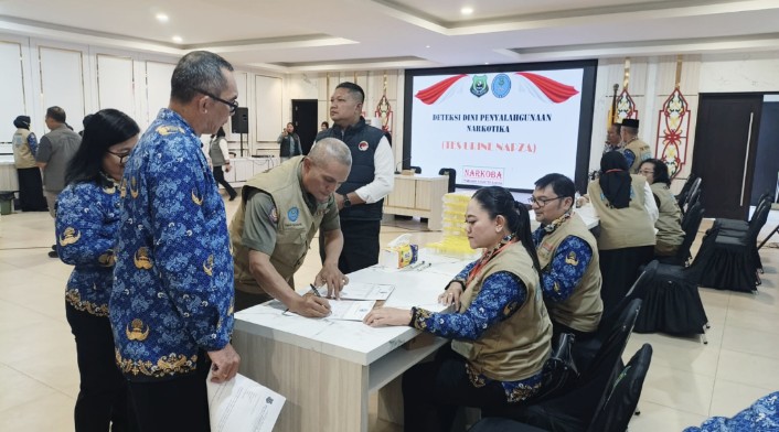 Deteksi Dini Penyalahgunaan Narkotika, Pejabat di Kapuas Jalani Tes Urine