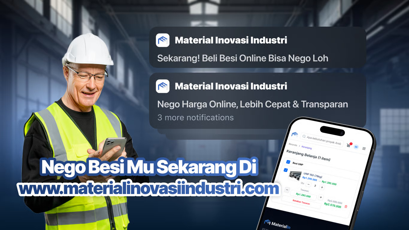 Beli Besi Industri di Semarang Kini Bisa Nego Harga Online, Lebih Cepat & Transparan